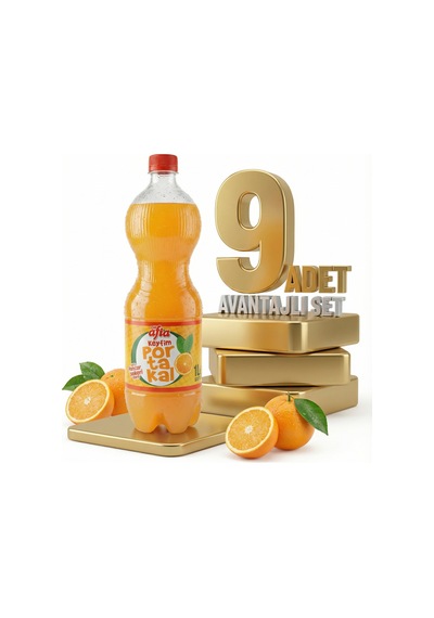 Afia Keyfim Portakallı Gazoz 9x1 Lt