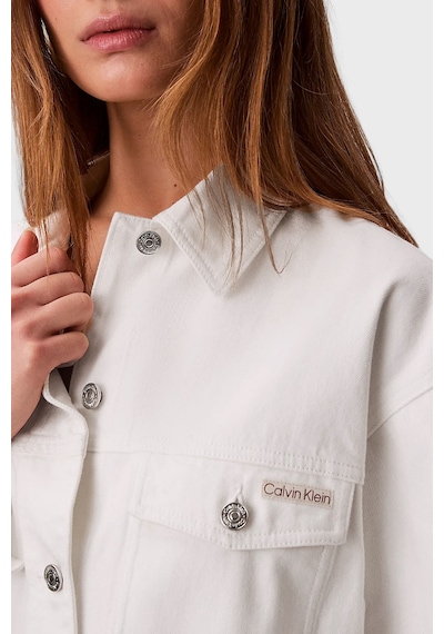 Calvin Klein Bayan Kot Ceket Lv047f759g Asn Beyaz Beyaz