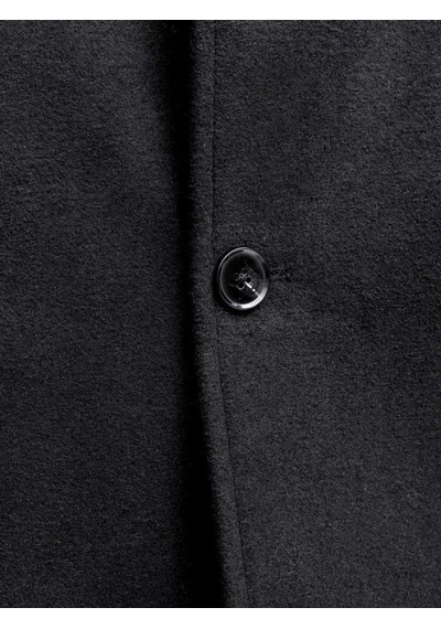 Jack & Jones Jack&jones Jjedetroıt Coat Styd Aw25 Erkek Kaşe Kaban Siyah