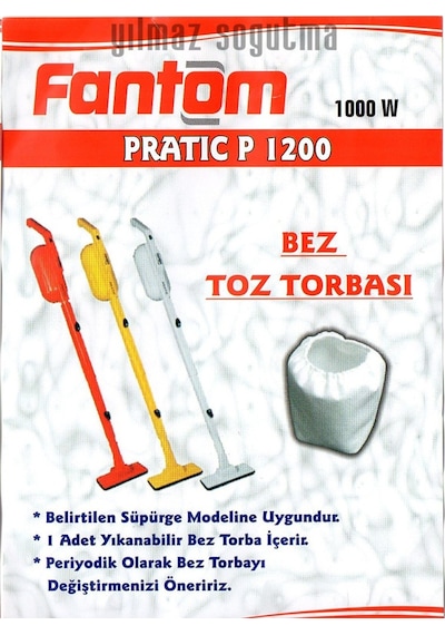 Fantom P1200 Pratik Dik Süpürge Bez Toz Torba - 10 Adet