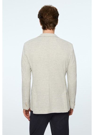 Morven Erkek Gri Örme Trend Çizgili Slim Fit Mono Yaka Ceket 26ms002013100 Gri Morven Erkek Gri Örme Trend Çizgili Slim Fit Mono Yaka Ceket 26ms002013100 Gri