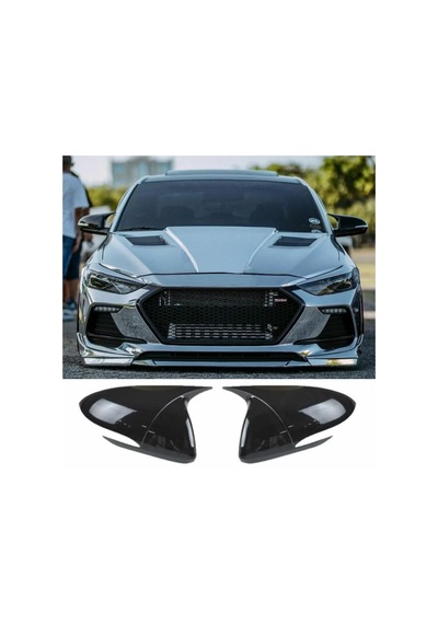 Hyundai Elantra Sinyalli Batman Yarasa Ayna Kapağı Parlak Siyah Abs 2016 2017 2018