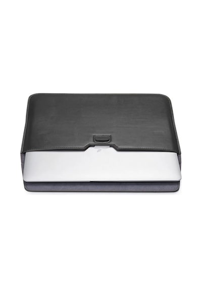Apple Uyumlu MacBook Pro Air 13 M1-m2 2020/2022 A2179-a2337-a2338-a2251-a2159-a1989-a1708 Deri Mıknatıslı Çanta Siyah