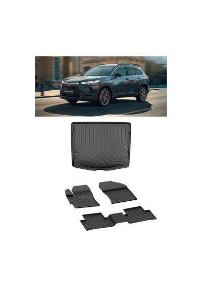 Sahler Toyota Corolla Cross 2022 Ve Sonrası 4.5d Sahler Paspas Ve 3d Rizline Bagaj Havuzu Set