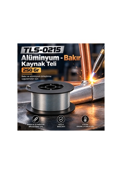Kaynak Teli Bakır Alüminyum Tozsuz Flux Özlü 250 Gr Gri