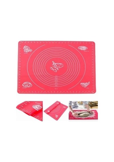 Ers Büyük Boy Silikon Hamur Açma Matı 50x40 Cm Hamur Açma Matı Ölçekli Çok Renkli