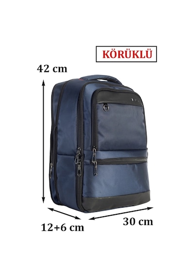 Dada 07 Körüklü 14-15,6 İnç Laptop Bölmeli Sırt Çantası Lacivert
