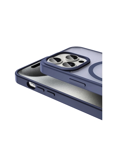 Rba Aksesuar Apple Uyumlu iPhone 15 Pro Max Kılıf M-safe Şarj Özellikli Mat Arka Yüzey Rba Sio Kapak - Siyah Siyah