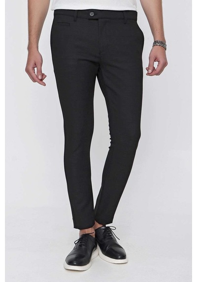Efor P 1098 Slim Fit Siyah Spor Pantolon Siyah