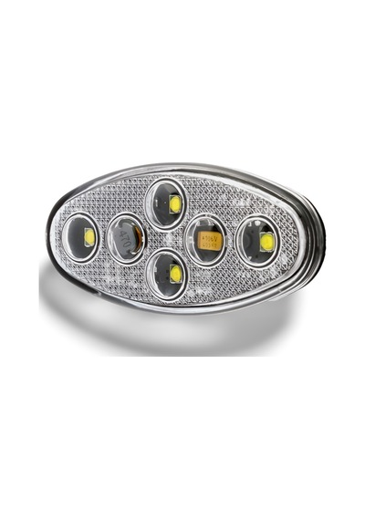 Sbef4w 12v/24v 4 Led'li Beyaz Elips Çakar Lamba 160 Flaş/dk, 3m Bantlı Montaj, Su Geçirmez