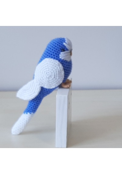 Amigurumi Kuş Muhabbet Kuşu Koyu Mavi