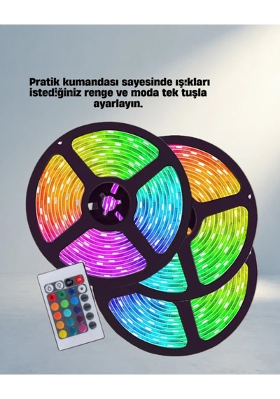 Renkli Smart Şerit Led Işık Usb Bağlantılı 5 Metre Ambiyans