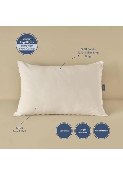 Bella Maison Fluffy Bambu Yastık Beyaz 50 x 70 CM