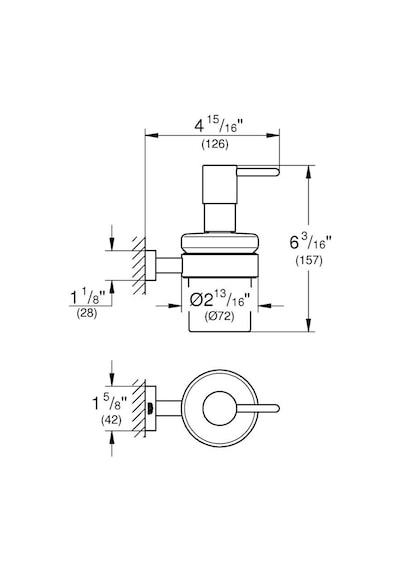 Grohe Sıvı Sabunluk Seti Eurocube Krom - 40756001