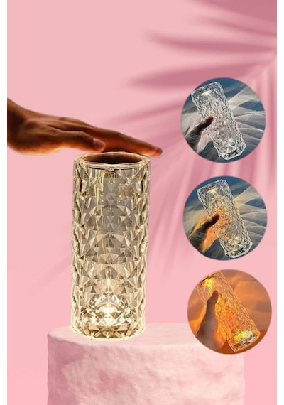Sevgililer - 70 - Gününe Özel Romantik Kristal Gece Lambası - Csmo-tex - Sevgiliye Hediye
