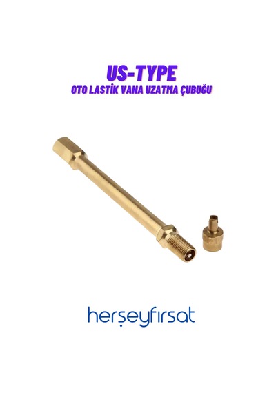 Us-Type Oto Lastik Vana Uzatma Çubuğu-Pirinç-10.8 Cm