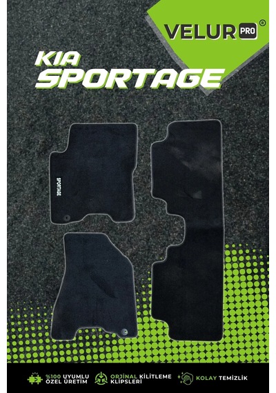 Velurpro Kia Sportage 2005-2010 Araca Özel Velur Halı Paspas