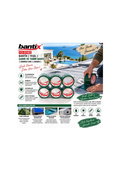 Yeşil Çadır Ve Tamir Bantı 48mmx10m 5705
