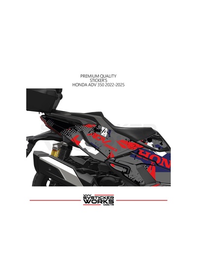 Honda Adv350 Kaplama Motosiklet Sticker Design Etiket Modeli V1