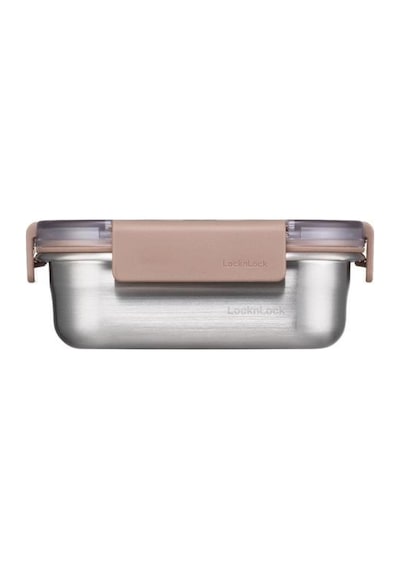 Locknlock Paslanmaz Çelik Dörtgen Kilitli Fırın & Saklama Kabı Kahverengi 310 ML Kahverengi Locknlock Paslanmaz Çelik Dörtgen Kilitli Fırın & Saklama Kabı Kahverengi 310 ML Kahverengi