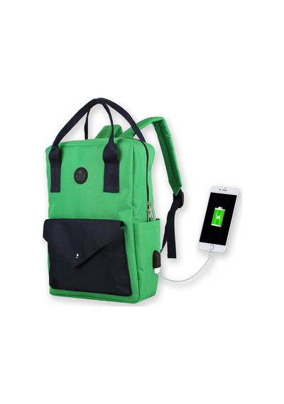 My Valice Smart Bag Post Usb Şarj Girişli Sırt Çantası - Yeşil