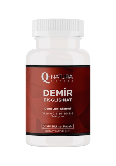 Q Natura Series Demir Bisglisinat 60 Bitkisel Kapsül