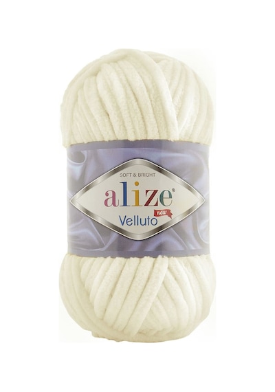 Alize Velluto 62 Açık Krem Kadife El Örgü İpi