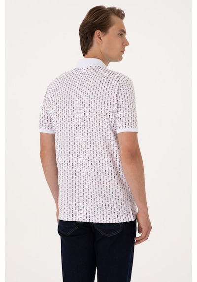 U.S. Polo Assn. Erkek Regular Fit Beyaz Polo Yaka Tişört 50299637-VR013