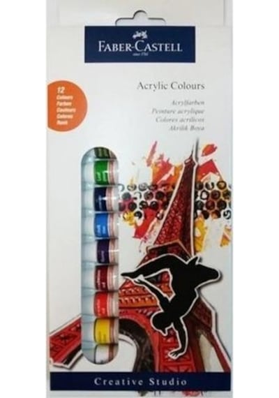Faber Castell Akrilik Boya 12  Renk
