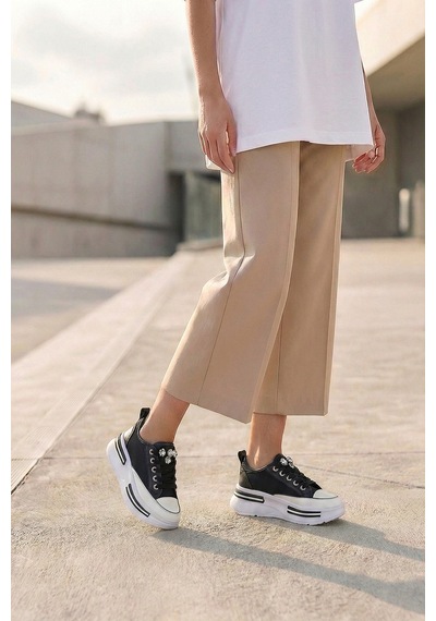 Tw Tonny White Tokyo 172-1 Bağcıklı Unisex Spor Sneaker Ayakkabı Siyah
