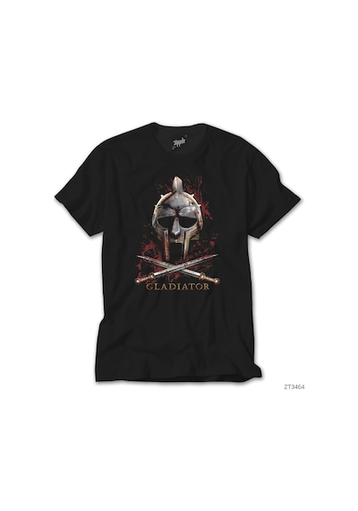 Gladiator Fight Siyah Tişört Siyah