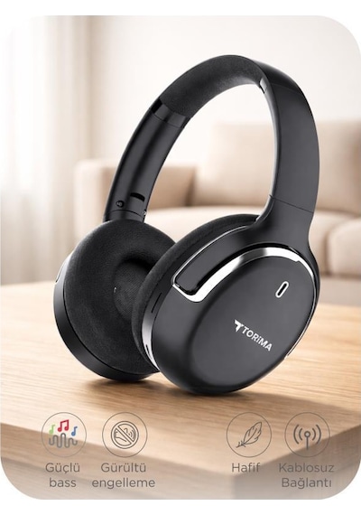 Torima HD60 Bluetooth Kulaklık Kulak Üstü Kablosuz Kulaklık