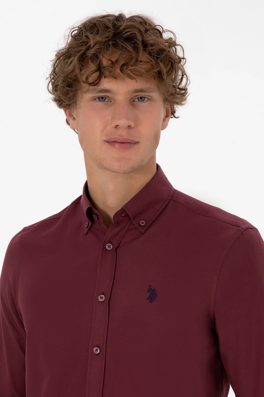 U.s. Polo Assn. Erkek Plum Gömlek Basic 50316723-vr177 New Plum