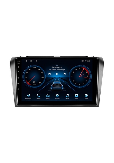 Mazda 3 2004-2009 Android Multimedya Carplay Android Auto Navigasyon Kameralı 10gb Ram 256gb Pro 9"