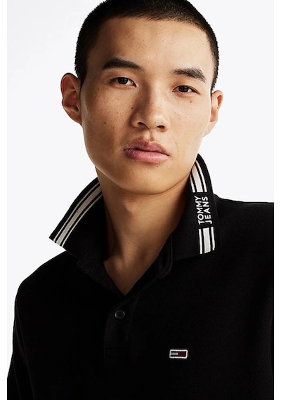 Tommy Hilfiger Erkek Siyah Regular Fit Polo Yaka T-shirt SIYAH Siyah