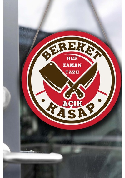 Kişiye Özel Kasap Dükkanı Açık Kapalı Kapı Süsü, İsme Özel Et Market Tabelası, Kasap Dekorasyonu