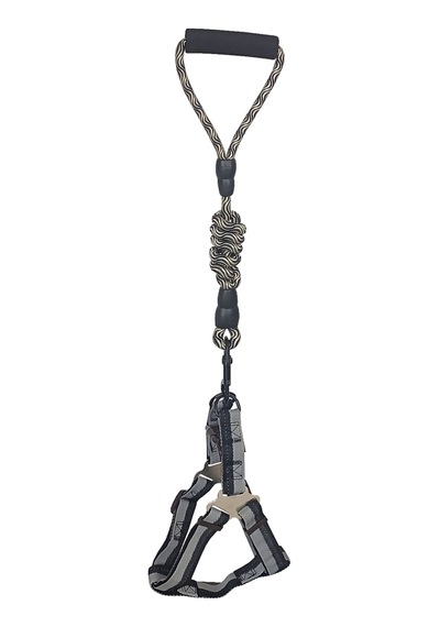 Köpek Göğüs Tasma Seti Dalga Desenli 1.5 Cm 35-48 Cm Siyah-beyaz - Cole-755937 Çok Renkli