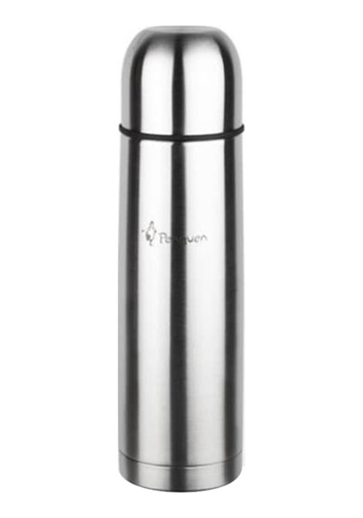 Çift Katmanlı Kapaklı Çelik Termos 1 Litre Inox