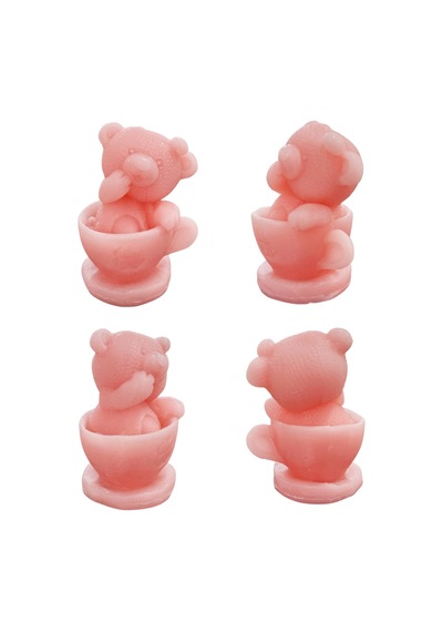 Tahtakale Toptancı Silikon 3d Fincan İçine Oturmuş Sevimli Ayıcık Mum Kalıbı