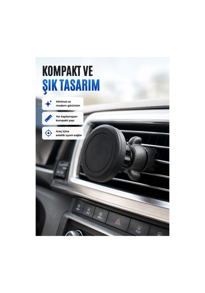 Mıknatıslı Araç İçi Telefon Tutucu Havalandırma Izgarası Telefon Standı Renk Renk