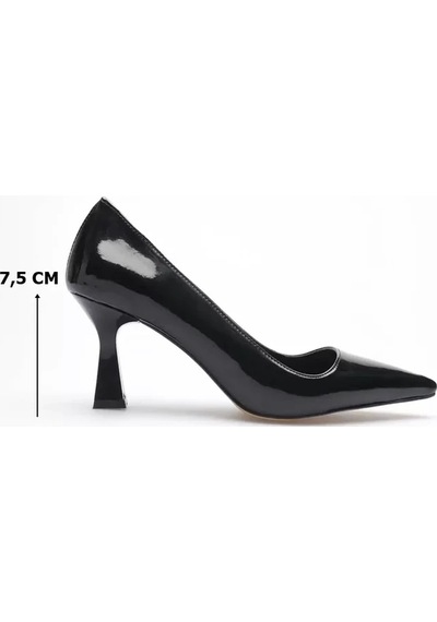 Freedom Storee Siyah Rugan Topuklu Kadın Stiletto Tr20ms02e