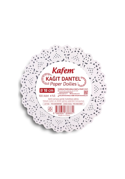 Kafem Dantel Kağıt 18 cm 100 Lü x 24 Paket