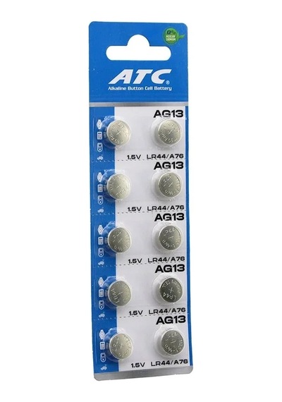 Alkalin Düğme Pil 1.5v Ag13 Lr-44/a76 10'lu Kart Seti
