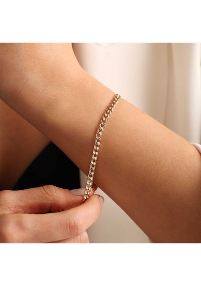Sembol Gold Altın Gurmet Bileklik 3mm Sarı Altın
