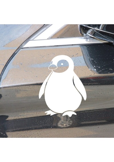 Sevimli Penguen Sticker 2 Parça Beyaz 12 16 Cm