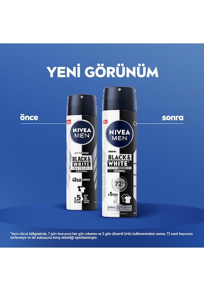 Nivea Invisible Black&Whıte Power Erkek Sprey Deodorant 2 x 150 ML