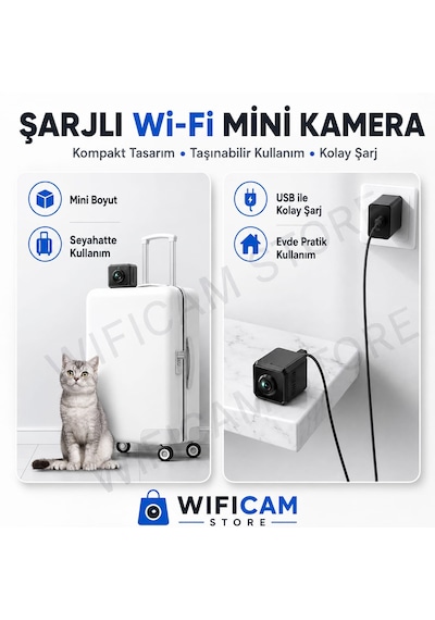 Balık Gözü Lens Geniş Açı Mini Wifi Kamera