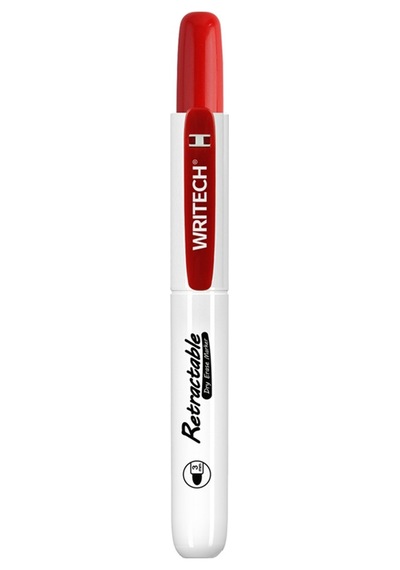 Wrıtech W-0005wb Basmalı Jumbo Tahta Kalemi Kırmızı - 12'li Kutu Siyah