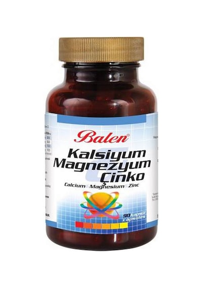 2 Adet Balen Kalsiyum Magnezyum Çinko Kapsül 90 Kapsül