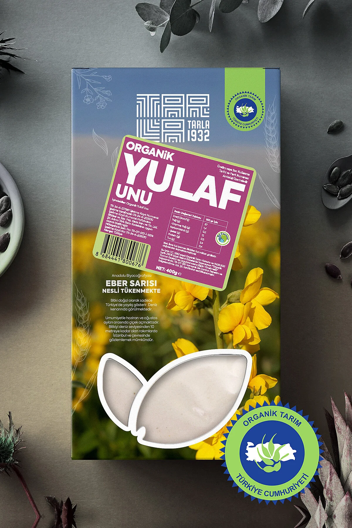 Tarla 1932 Organik Yulaf Unu Katkısız & Doğal 400 Gr